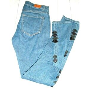BDG Denim jeans Urban Outfitters High Rise Cigarette Ankle Faux Leather Side 25